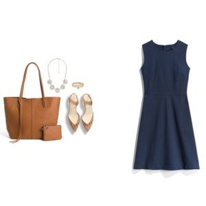 MARGARET M Catheryn Textured Knit Dress